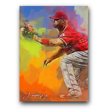 Albert Pujols #21 Art Card Limited 26/50 Edward Vela Signed (Anaheim Angels)
