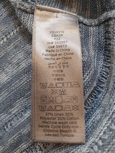 NUOVO! Maglione girocollo uomo John Varvatos Erik LS misto lino blu olandese taglia XL $188 - Foto 11 di 12