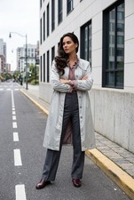 Mervyns Women s Gray Long Overcoat Size 14 Ny...