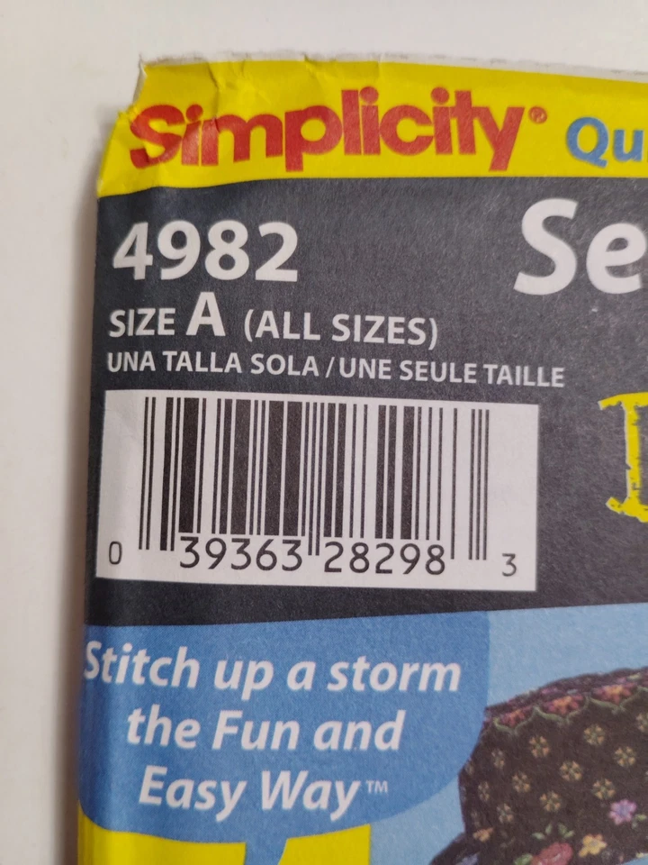 Apron Hat Tote Bag Dog Coat Simplicity 4982 Craft Sewing Pattern Dummies Quilted - Image 2 of 4
