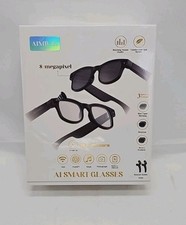 AiMB-G1 Bluetooth Voice Control Smart Glasses W/8MP, 1080p Camera NIB-sealed