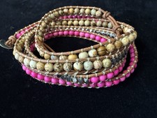 Boho Leather Wrapped Bracelet