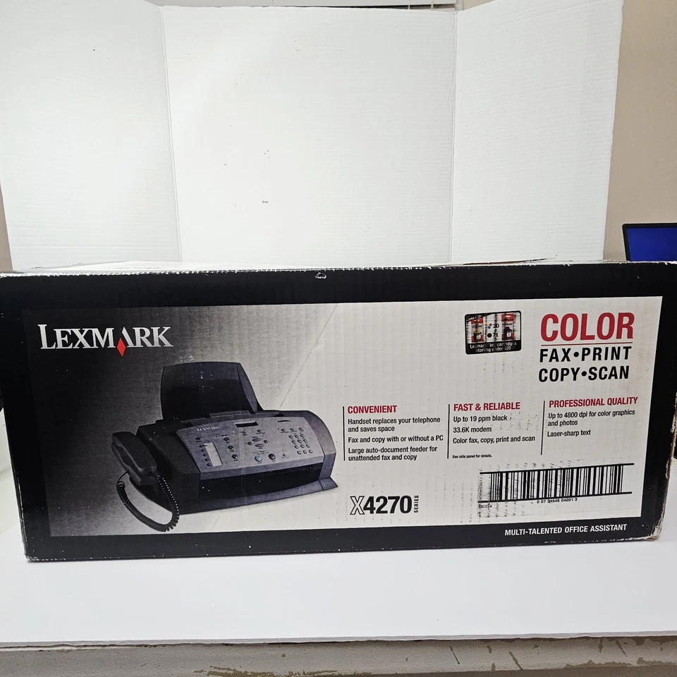 New Lexmark X4270 All-In-One Inkjet Printer 19 ppm SCAN FAX PRINT COPY Open Box  - Image 3 of 4