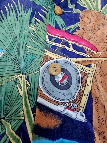 Vintage DIAMOND HEAD Sportswear Hawaiian Shirt Large Woodie Surf Wagons Rayon - Picture 2 of 9
