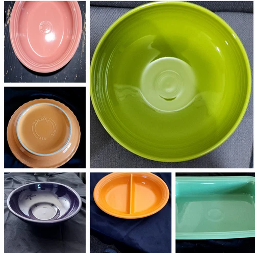 FIESTAWARE SERVING, BRISTRO,VEGETABLE BOWLS, & RECTANGLE BAKERS DISHE