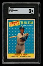 1958 Topps Set-Break #482 Ernie Banks All-Star SGC 3 VG