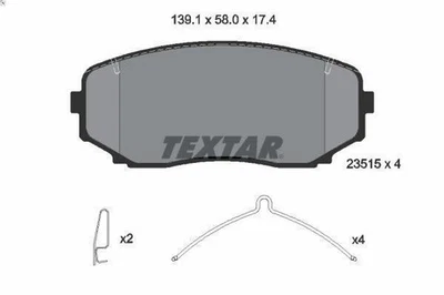 Bremsbelagsatz, Scheibenbremse TEXTAR 2351503 LINCOLN MKX 3.5 2006-201 - Bild 1 von 4
