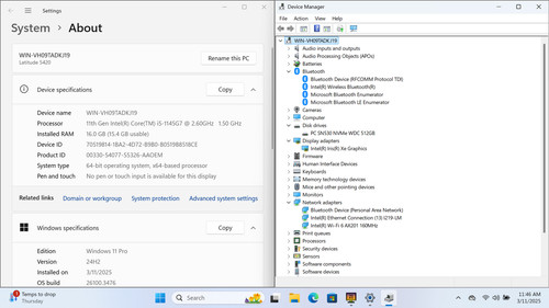 Dell Latitude 5420 14" FHD i5-1145G7 512GB SSD 16GB W11 Pro Webcam Backlit - Bild 3 von 12