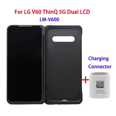 For LG V60 ThinQ 5G LM-V600 Dual LCD Display Screen Digitizer+Charging Connector