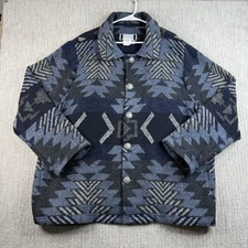 Vintage Stark Aztec Jacket Men’s Size XXL USA Made Blue Southwestern