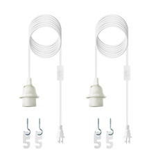 Plug in Light Socket - 16Ft Pendant Light Cord Kit E26/E27 Light Socket Hanging