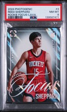 2024 PANINI PHOTOGENIC ROOKIE FOCUS Reed Sheppard | LAVA [#14/15] PSA 8