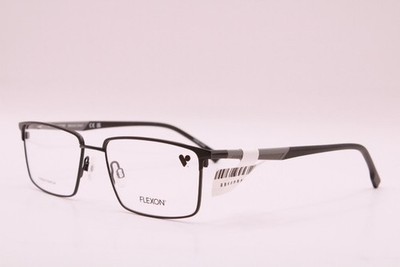 NEW FLEXON E1125 002 BLACK GREY GUNMETAL AUTHENTIC EYEGLASSES 55-17