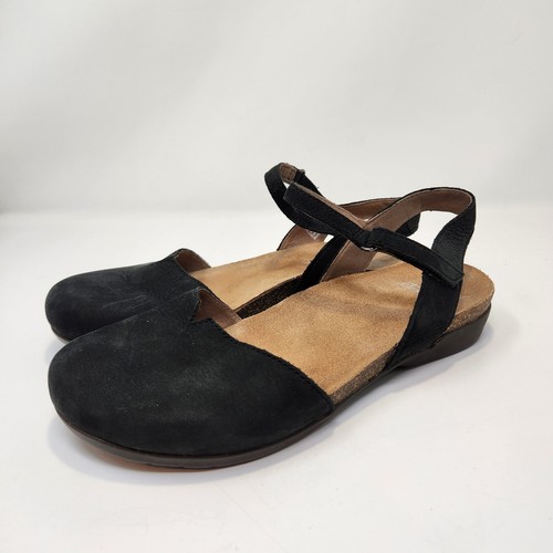 Dansko Rowan Black Leather Slingback Sandals Women Size 36 US 5.5 Ankle Strap - Picture 4 of 8