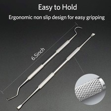 Dental Scraper Tools Pick 2 pcs Stainless Steel Teeth Cleaning for Pets Hygiene