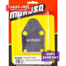 Moroso 65393, One Chrome Steel Sb Chevy F.P. Block-Off Performance Racing Parts
