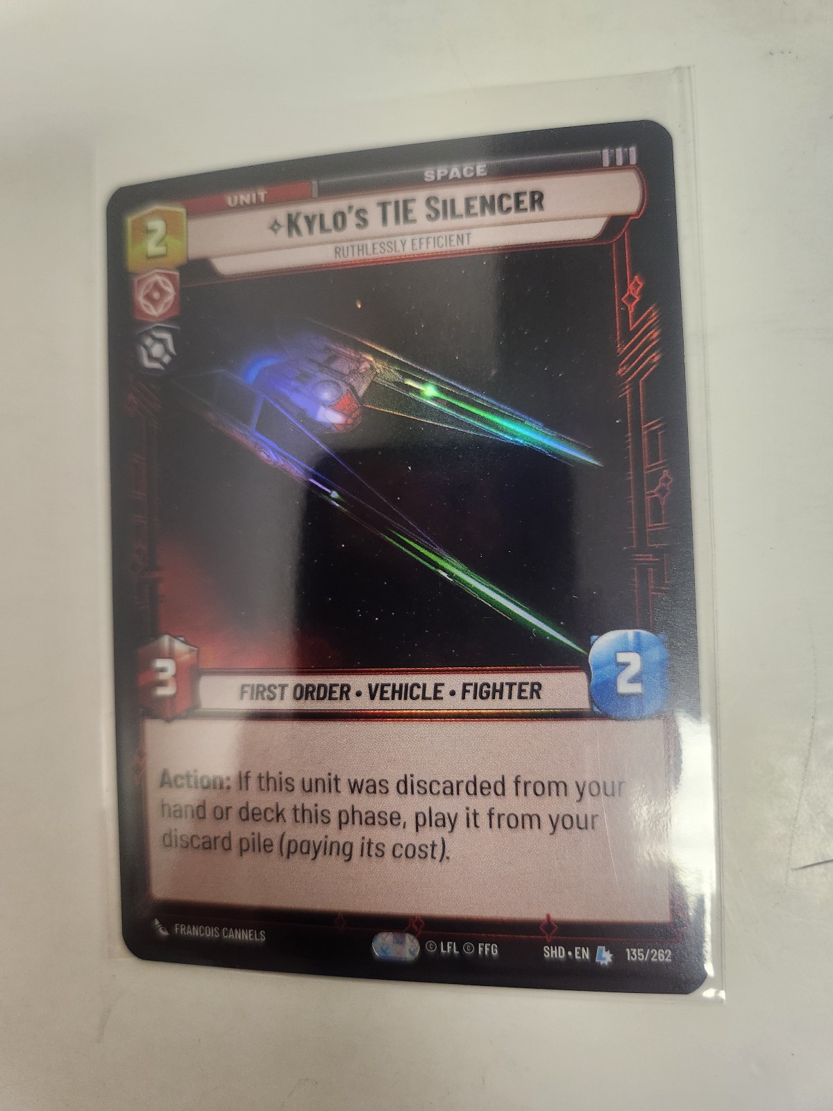 Star Wars Unlimited Kylo’s Tie Silencer #135 Foil Shadows of the Galaxy SHD SWU