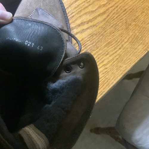 Men's Brown Suede Boots Made in Italy -Size 9-9.5) Euro-43)-SHEFFIELD Brand - Picture 9 of 11