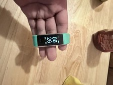 Green Fitness Activity Tracker with Heart Rate Monitor, Rechargeable Wristband