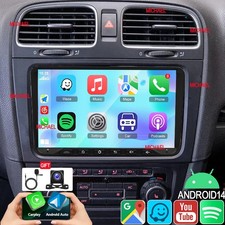 64G Car Stereo Radio For VW GOLF MK5 MK6 Carplay Android14 GPS FM BT  Sat Nav 9"