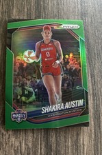 2025 Panini Prizm WNBA - Shakira Austin #81 Green Prizm Mystics