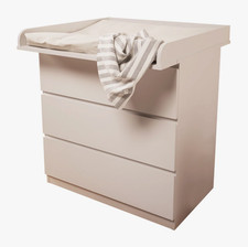CHANGING TABLE ATTACHMENT WOODEN WHITE TOPPER FOR IKEA MALM CHEST OF DRAWERS NEW