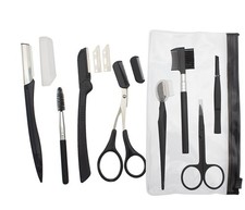 Eyebrow Grooming Set Trimming Kit Tools Black