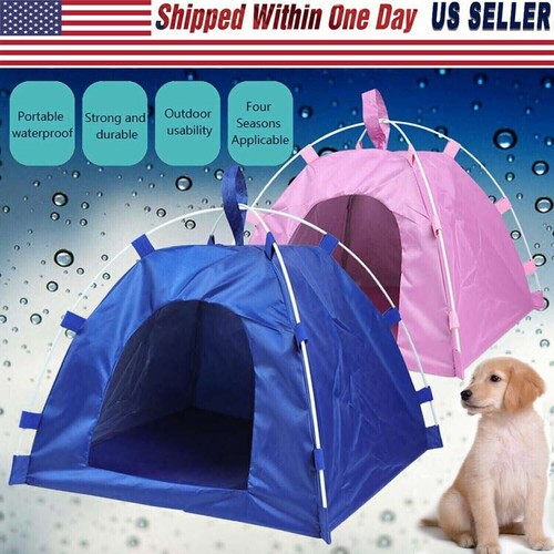 Folding Pet Tent Calming Bed Dog Cat Sleeping Kennel Puppy Mat Pad