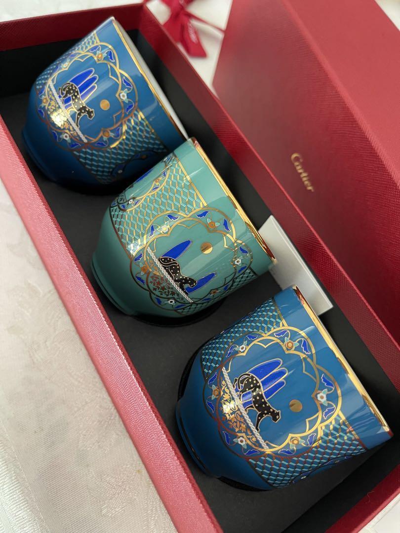 Cartier 陶器エッグカップ カラフル