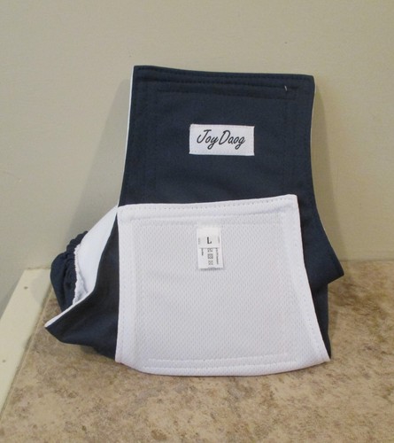 Joy Daog Male Dog Diaper - Navy - Size Large - New - Picture 2 of 2
