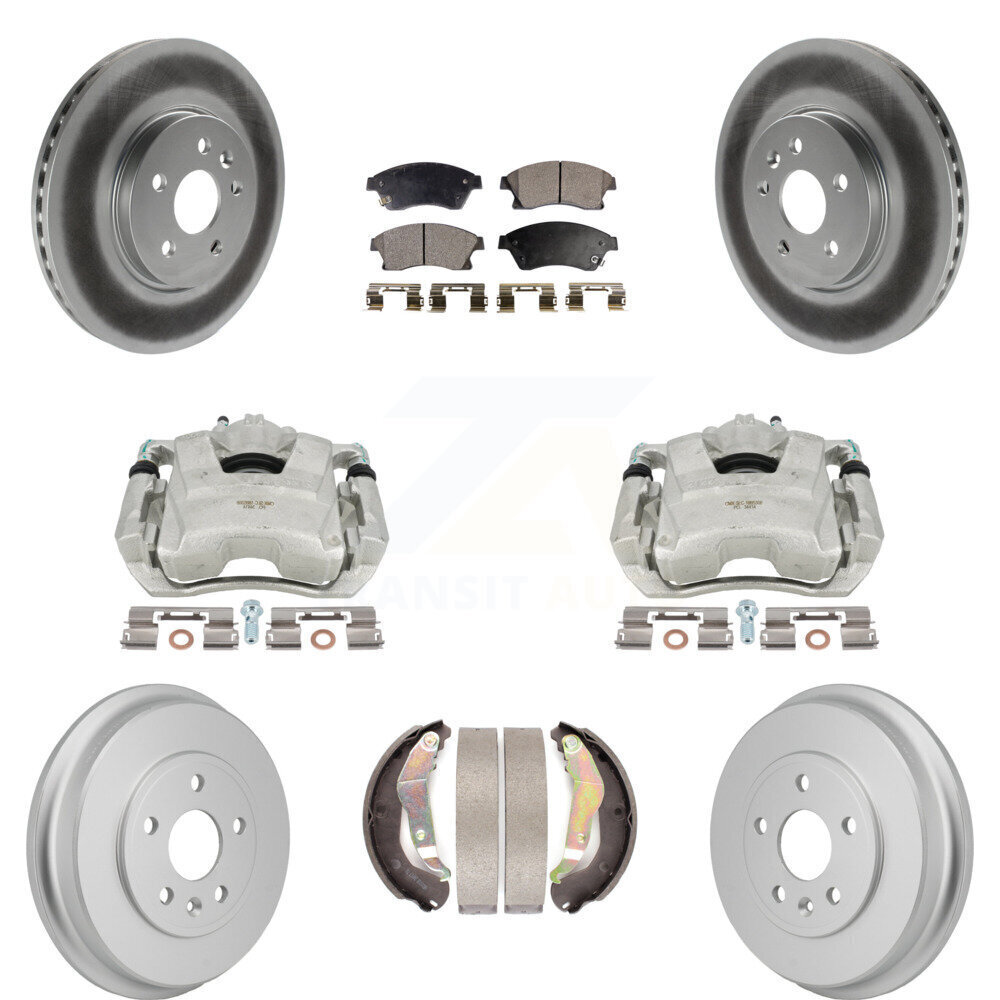 Front Rear Brake Caliper Rotors Drum Ceramic Pad Kit for Chevrolet Sonic RS