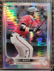 2022 Topps Chrome #186 Seth Beer Xfractor Rookie RC, Arizona Diamondbacks 