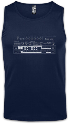 Synthesizer 303 Herren Tank Top Acid Techno Electro Audio LFO Waves Sound
