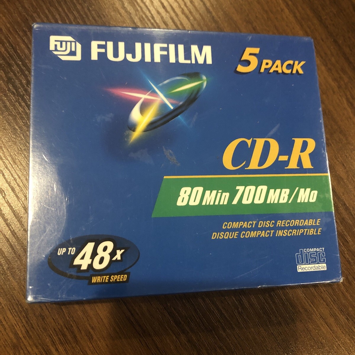 FUJIFILM 80 Min/700MB/Mo CD-R 5 pack - up to 48x write speed