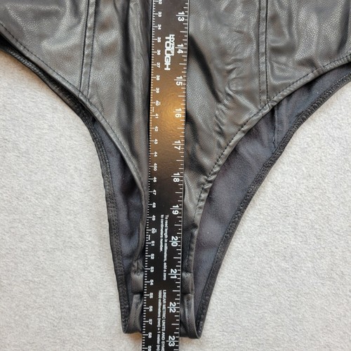 Zara Faux Leather Bodysuit Womens Large One Piece New - Picture 9 of 17