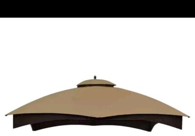 APEX GARDEN Replacement Canopy Top And Corners for 10 ft. x 12 ft. Gazebo Beige.