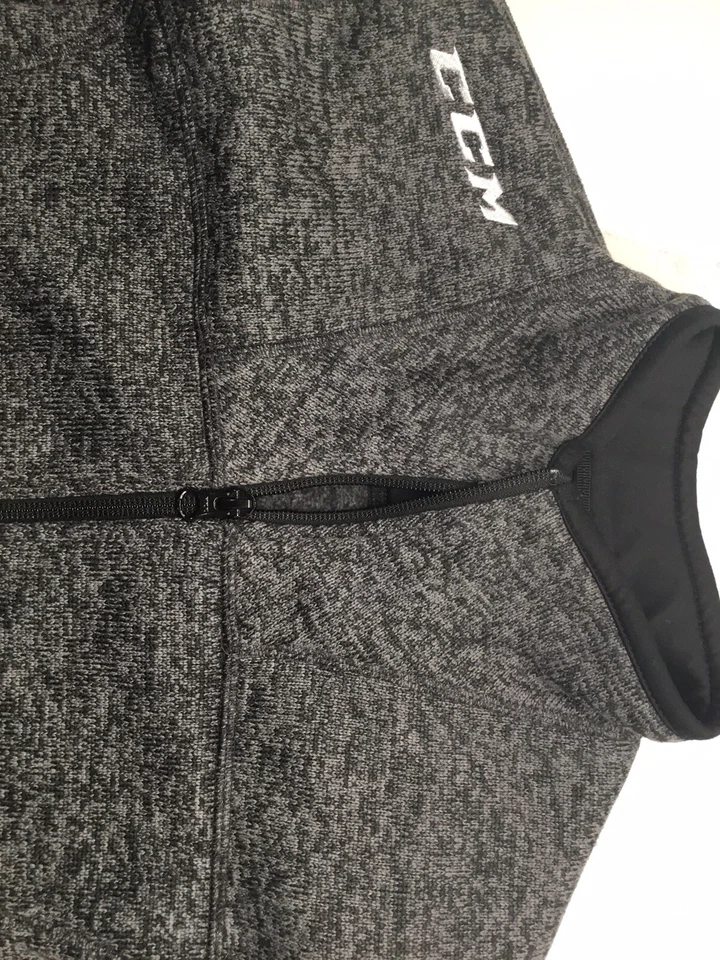 Chaqueta CCM Hockey Polar Capa Base Cremallera Completa-Gris Talla Juvenil Grande Foto 4 de 4