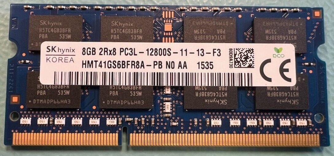LENOVO 03X6657 8GB DDR3 2RX8 SODIMM MEMORY RAM PC3L-12800S | eBay