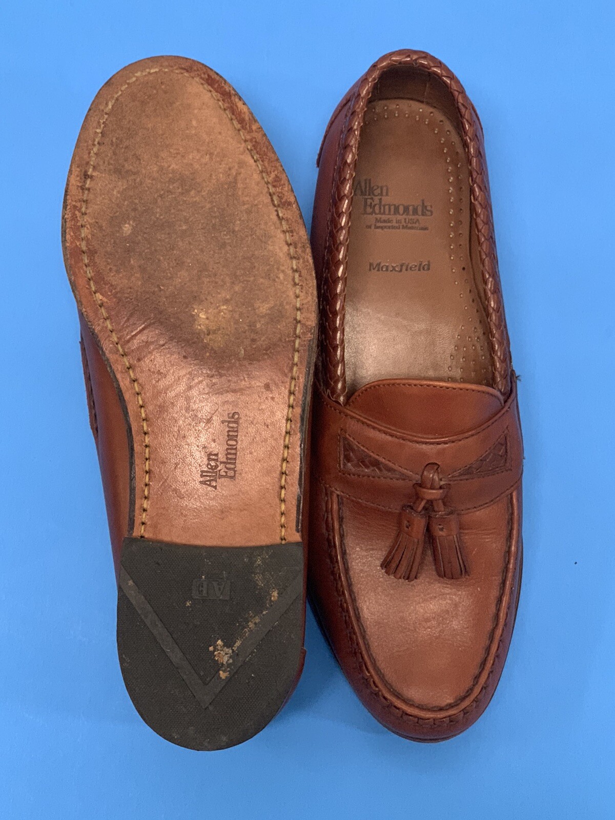 Allen Edmonds Maxfield Chili Leather Woven Tassel Loa… Gem