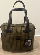 Filson Oil Tin Cloth Zip Tote Bag | Flyway Green | Limited Edition | NWT $275