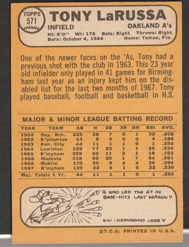 1968 Topps Baseball Cards Scegli una carta a scelta 295-660 EX X-MT 1/25 Set Break - Foto 450 di 490