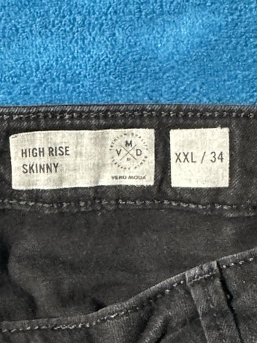 Vero Moda High Rise Skinny Black Jeans XXL/34 - Picture 3 of 3