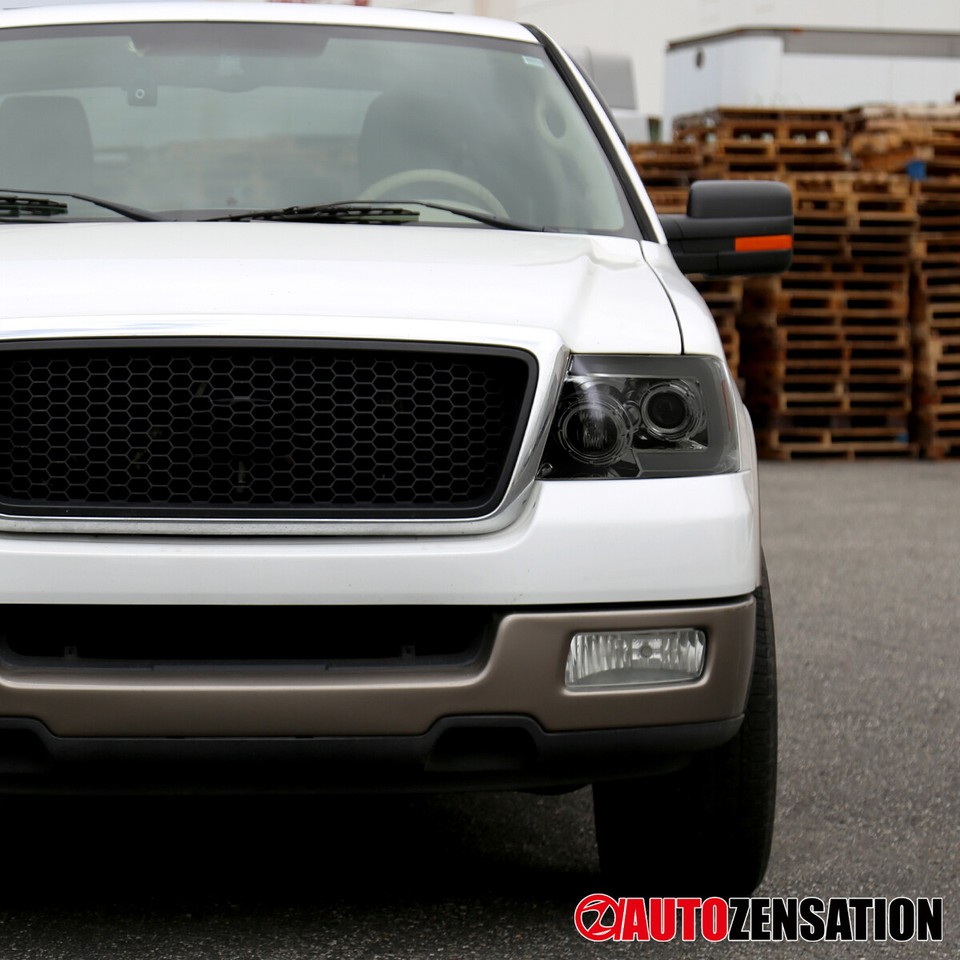 Fit 2004-2008 Ford F150 LED Bar Projector Headlights Headlamps Left
