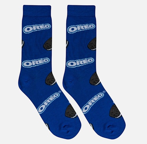 Mens Oreo Cookies Logo Crew Socks Sz Large Fits Shoe Sz 6-12 Novelty Graphic NEW - Picture 6 of 7