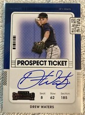 Drew Waters 2021 Panini Contenders #PT-DW Optic Prospect Ticket Auto MLB RC