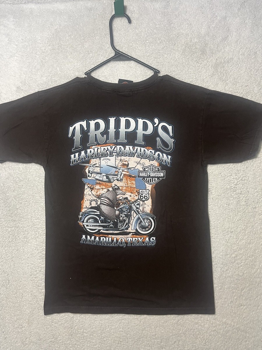 TRIPP'S HARLEY DAVIDSON T-SHIRT SMAll GRAPHIC EAGLE AMARILLO