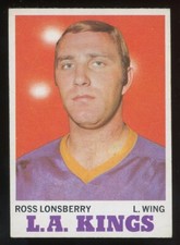 1970-71 OPC O PEE CHEE NHL HOCKEY #37 ROSS LONSBERRY EX-NM Los Angeles Kings