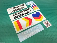 Old school bmx Custom Raleigh Team Aero Pro Burner Stickers Decal Set