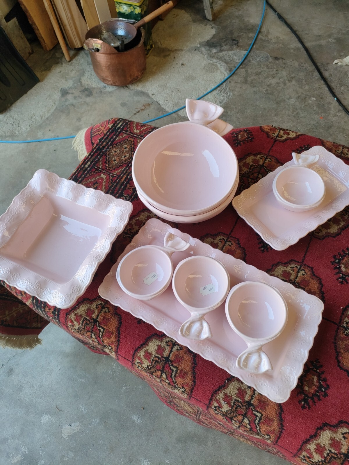 Italica Ars 6 Tazze The Con Piatti 10 Ciotoline Con Vassoi .2...