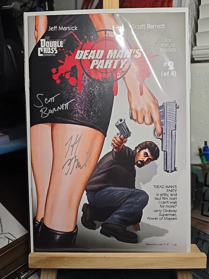 DOUBLE CROSS COMICS DEAD MAN'S PARTY 2,3,4,5 SIGNED JEFF MARSICK SCOTT BARNET . - Image 2 of 4